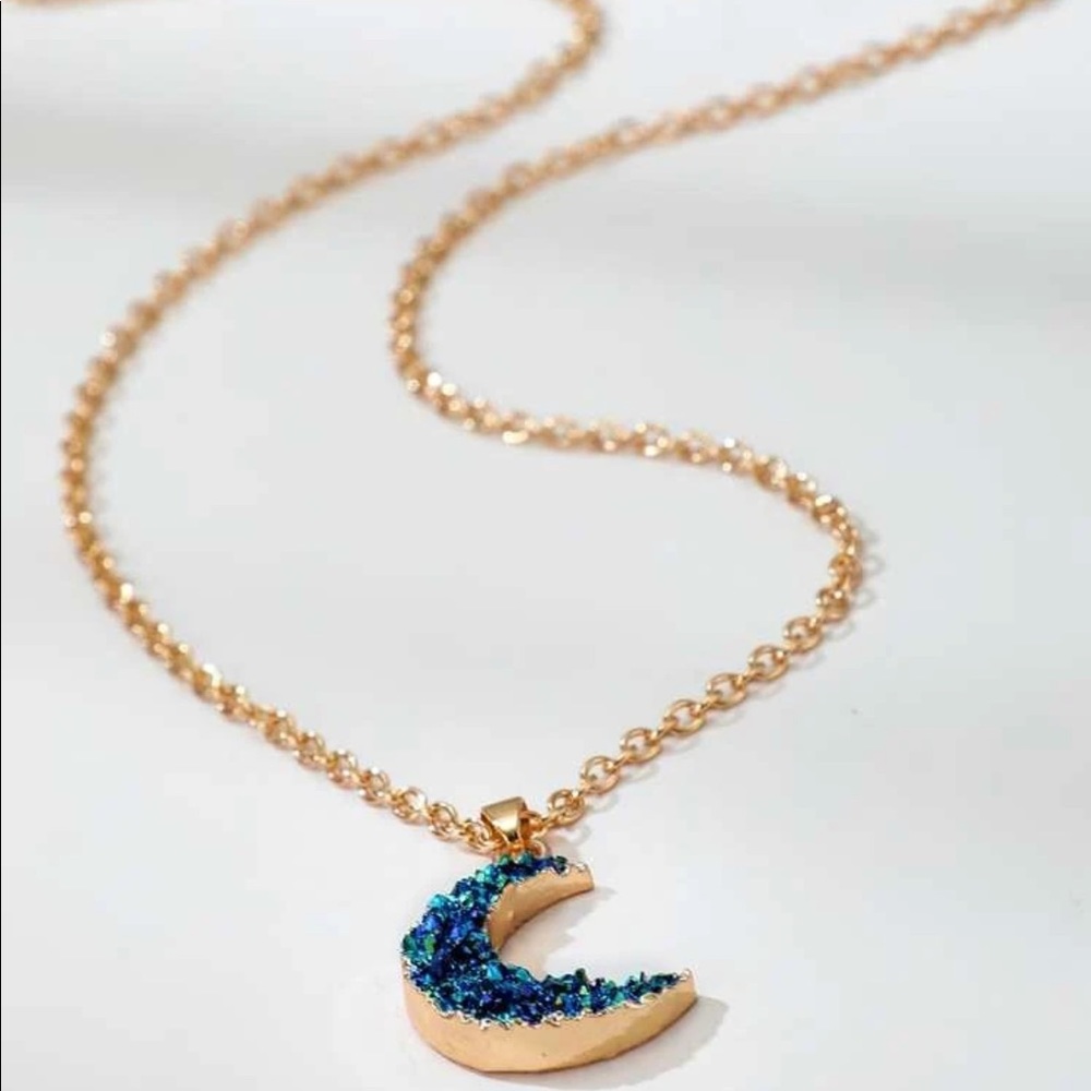 Bella • Rhinestone Moon Necklace - Picture 4 of 5